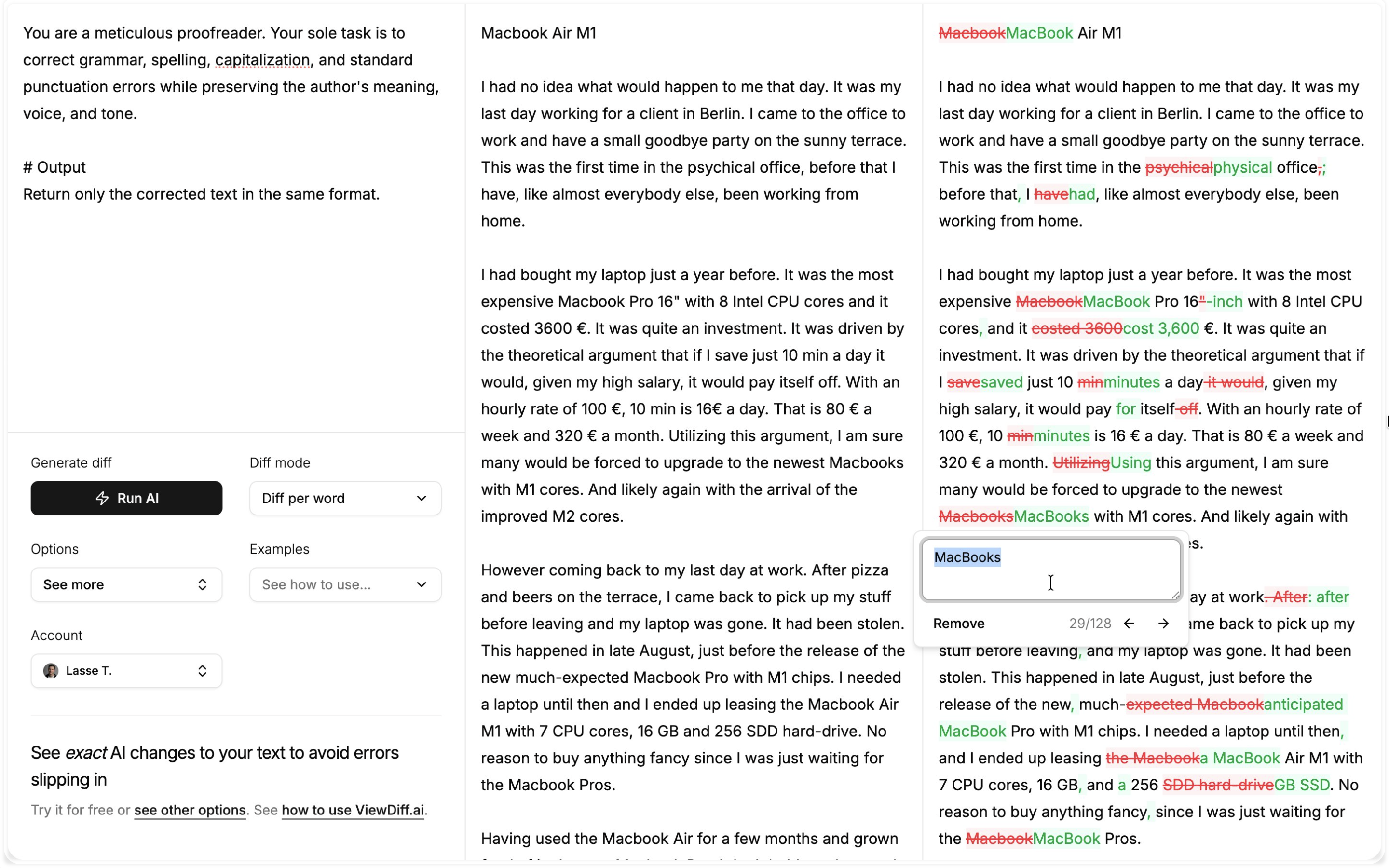 ViewDiff.ai screenshot